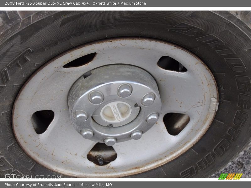 Oxford White / Medium Stone 2008 Ford F250 Super Duty XL Crew Cab 4x4