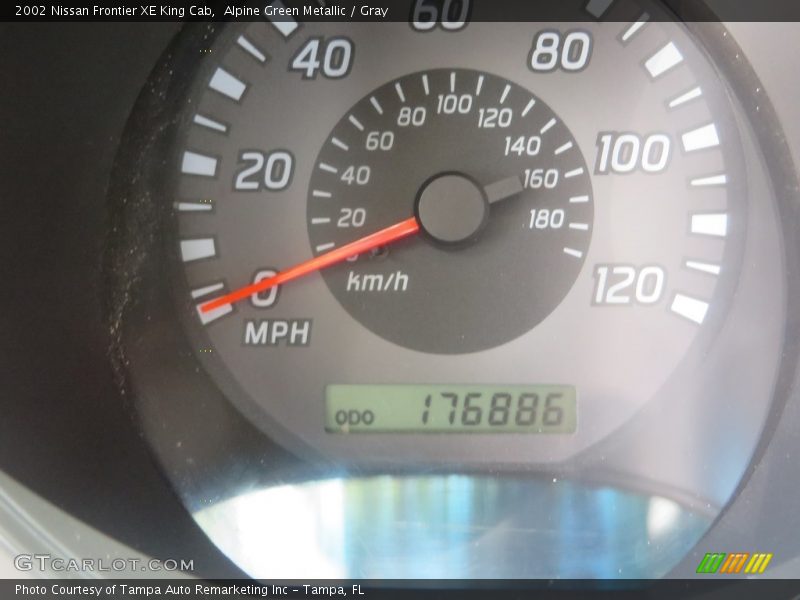 Alpine Green Metallic / Gray 2002 Nissan Frontier XE King Cab