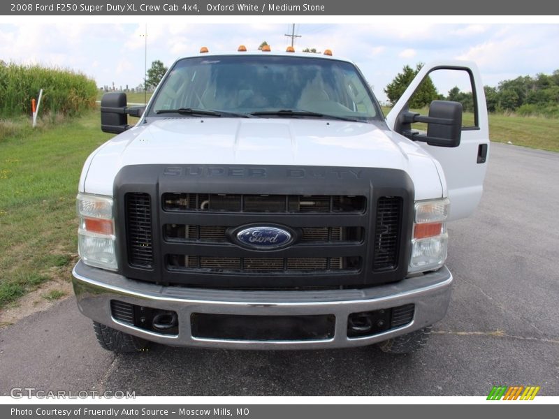 Oxford White / Medium Stone 2008 Ford F250 Super Duty XL Crew Cab 4x4