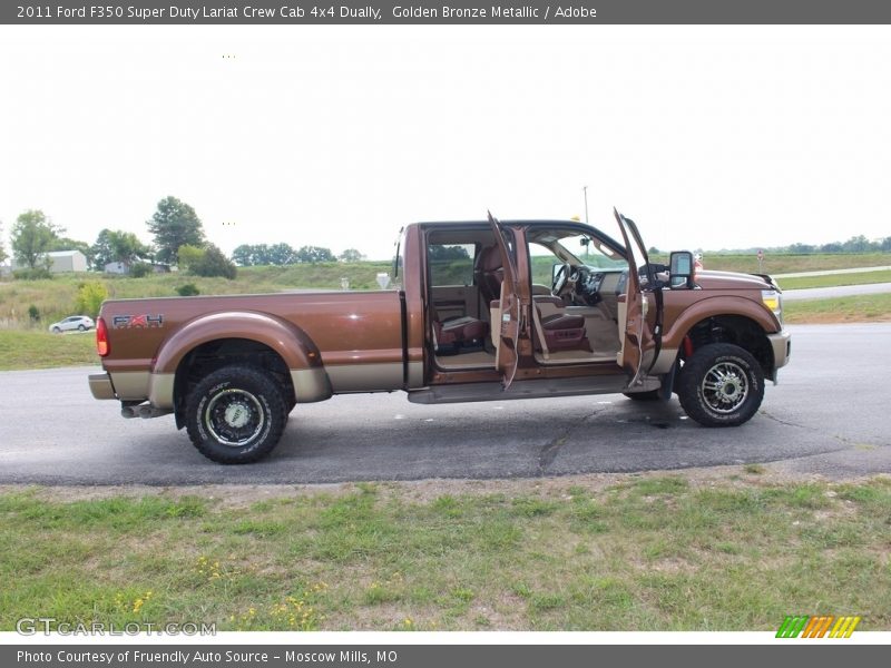 Golden Bronze Metallic / Adobe 2011 Ford F350 Super Duty Lariat Crew Cab 4x4 Dually
