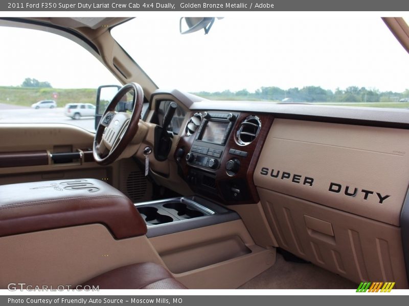 Golden Bronze Metallic / Adobe 2011 Ford F350 Super Duty Lariat Crew Cab 4x4 Dually