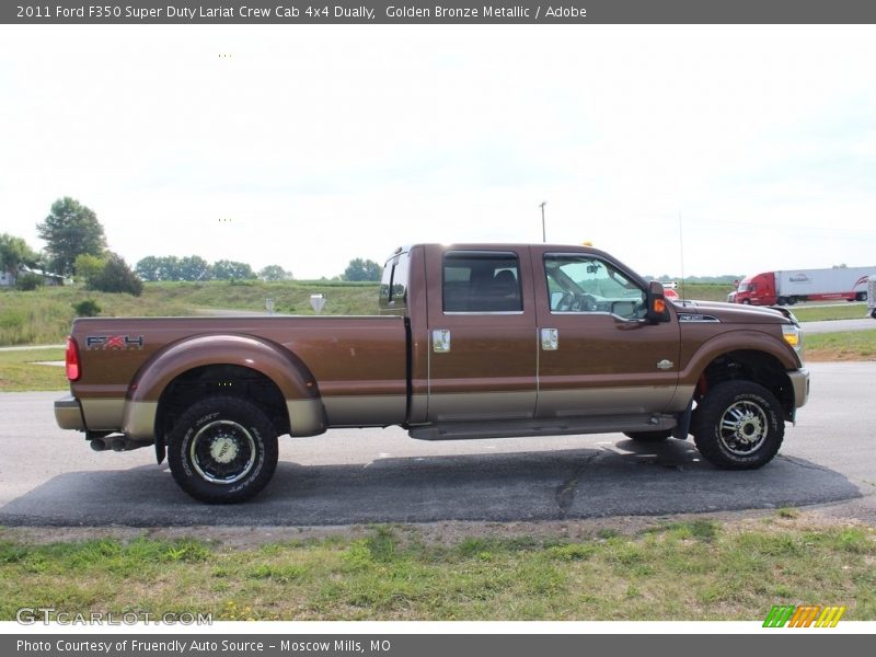 Golden Bronze Metallic / Adobe 2011 Ford F350 Super Duty Lariat Crew Cab 4x4 Dually