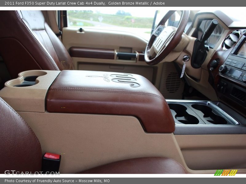 Golden Bronze Metallic / Adobe 2011 Ford F350 Super Duty Lariat Crew Cab 4x4 Dually