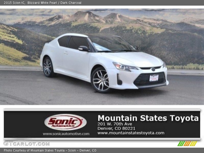 Blizzard White Pearl / Dark Charcoal 2015 Scion tC