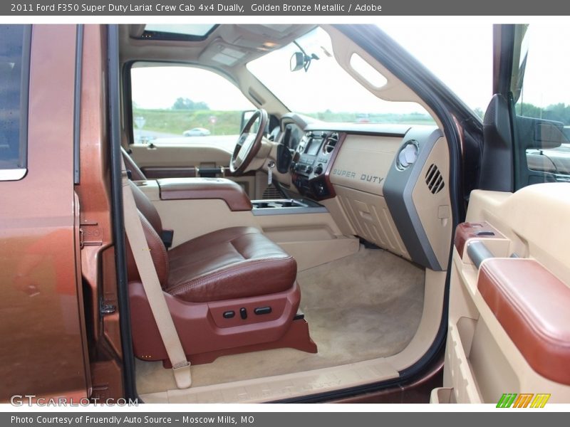 Golden Bronze Metallic / Adobe 2011 Ford F350 Super Duty Lariat Crew Cab 4x4 Dually