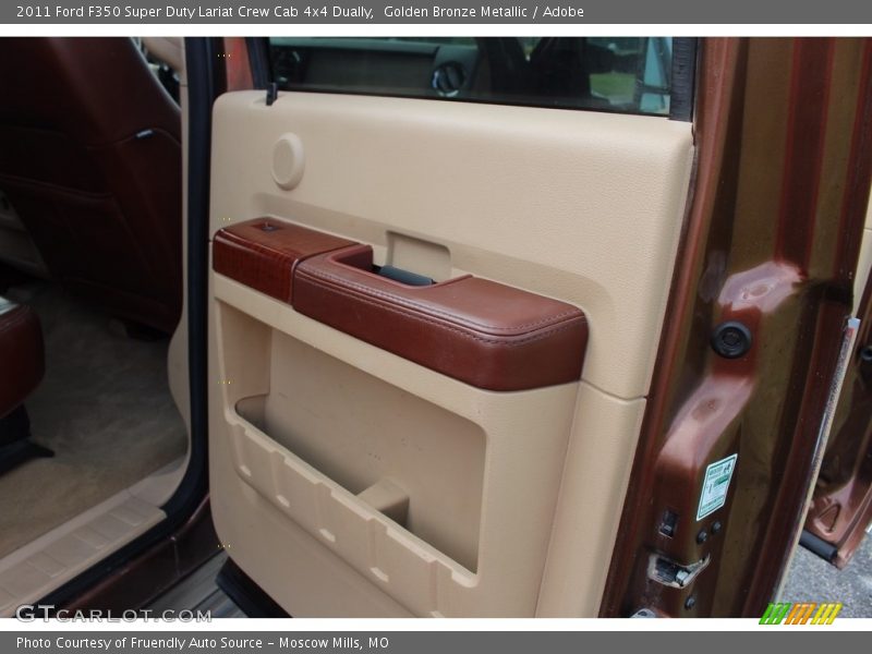 Golden Bronze Metallic / Adobe 2011 Ford F350 Super Duty Lariat Crew Cab 4x4 Dually