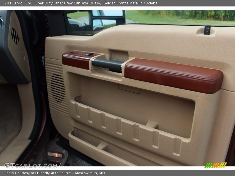 Golden Bronze Metallic / Adobe 2011 Ford F350 Super Duty Lariat Crew Cab 4x4 Dually