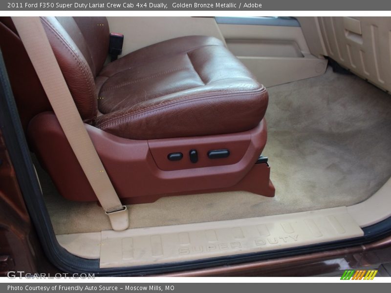 Golden Bronze Metallic / Adobe 2011 Ford F350 Super Duty Lariat Crew Cab 4x4 Dually