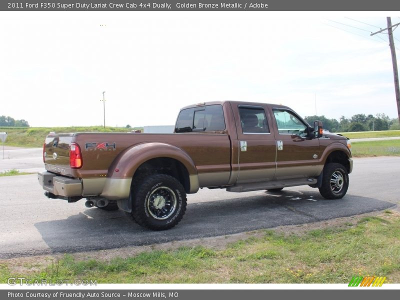 Golden Bronze Metallic / Adobe 2011 Ford F350 Super Duty Lariat Crew Cab 4x4 Dually