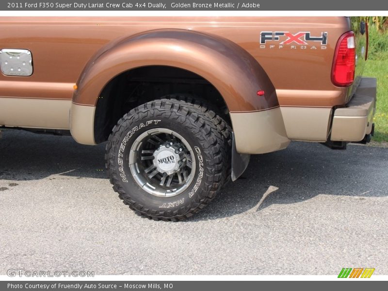 Golden Bronze Metallic / Adobe 2011 Ford F350 Super Duty Lariat Crew Cab 4x4 Dually