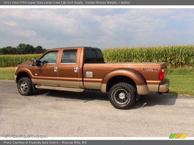 Golden Bronze Metallic / Adobe 2011 Ford F350 Super Duty Lariat Crew Cab 4x4 Dually