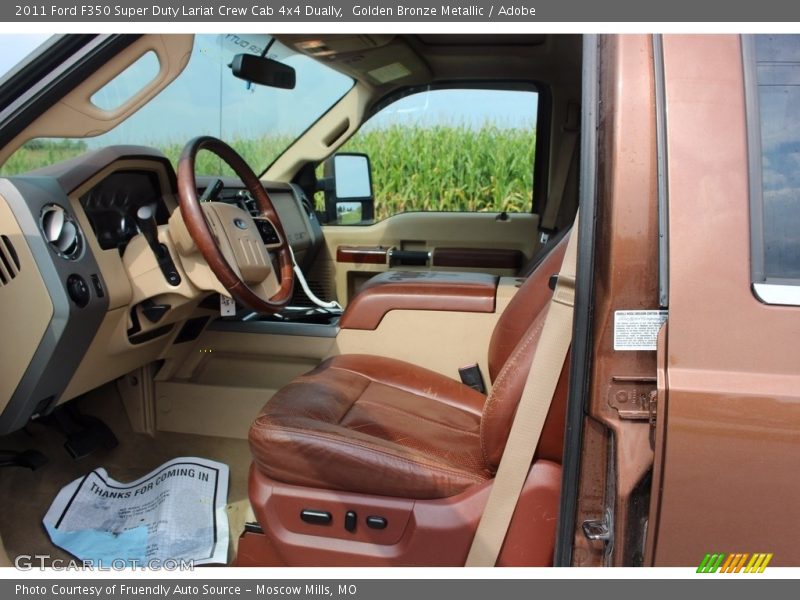 Golden Bronze Metallic / Adobe 2011 Ford F350 Super Duty Lariat Crew Cab 4x4 Dually