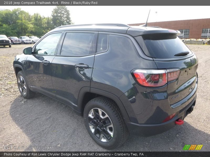 Rhino / Black/Ruby Red 2018 Jeep Compass Trailhawk 4x4