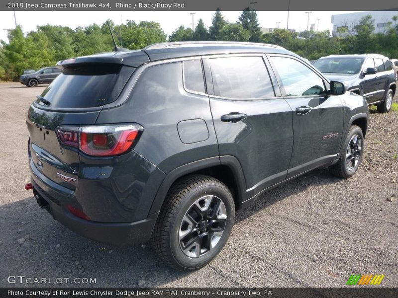 Rhino / Black/Ruby Red 2018 Jeep Compass Trailhawk 4x4
