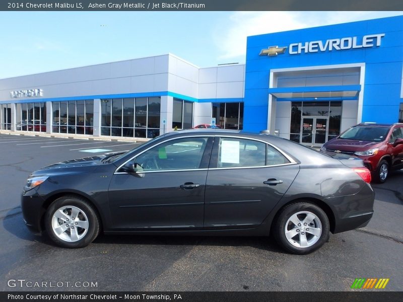 Ashen Gray Metallic / Jet Black/Titanium 2014 Chevrolet Malibu LS