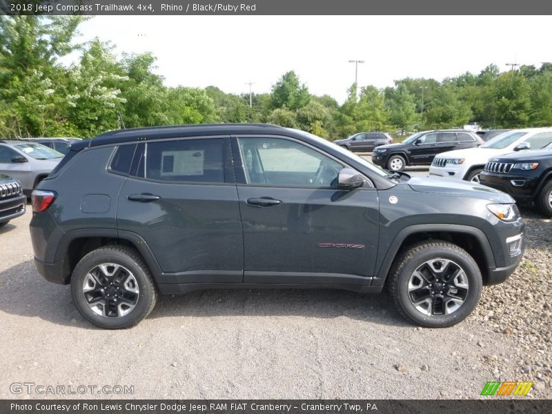 Rhino / Black/Ruby Red 2018 Jeep Compass Trailhawk 4x4