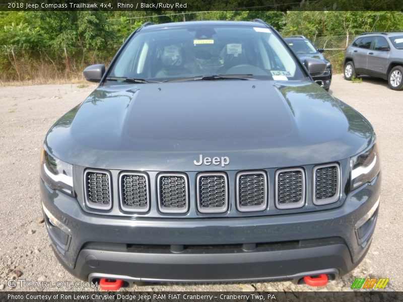 Rhino / Black/Ruby Red 2018 Jeep Compass Trailhawk 4x4