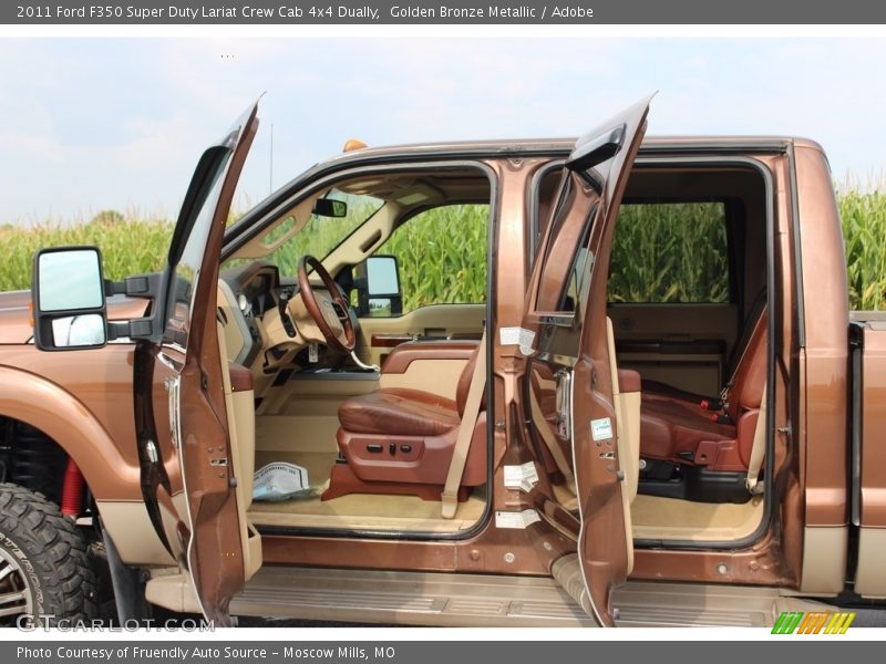 Golden Bronze Metallic / Adobe 2011 Ford F350 Super Duty Lariat Crew Cab 4x4 Dually