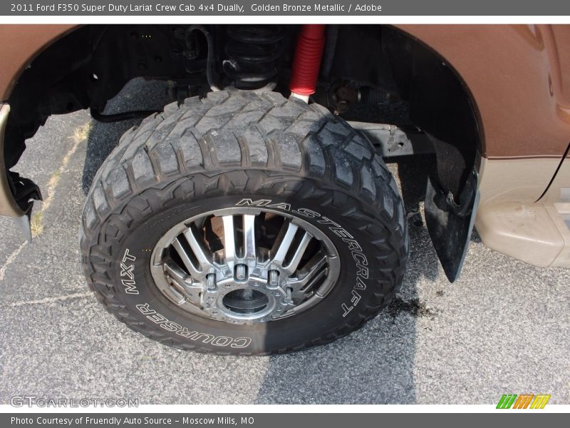 Golden Bronze Metallic / Adobe 2011 Ford F350 Super Duty Lariat Crew Cab 4x4 Dually