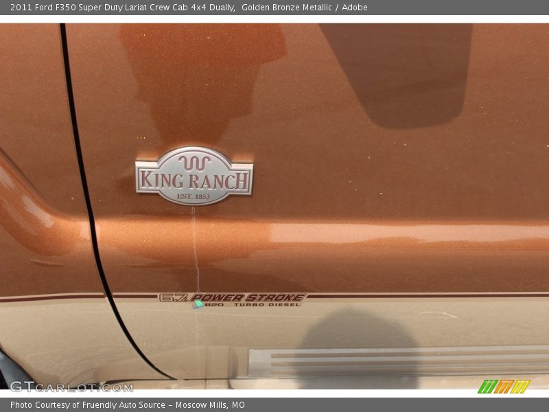 Golden Bronze Metallic / Adobe 2011 Ford F350 Super Duty Lariat Crew Cab 4x4 Dually