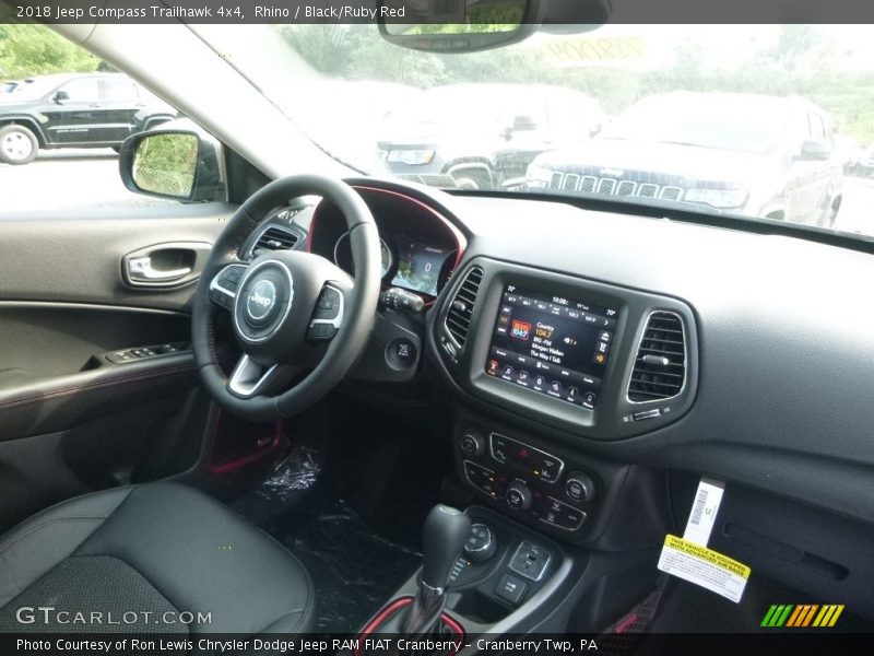 Rhino / Black/Ruby Red 2018 Jeep Compass Trailhawk 4x4