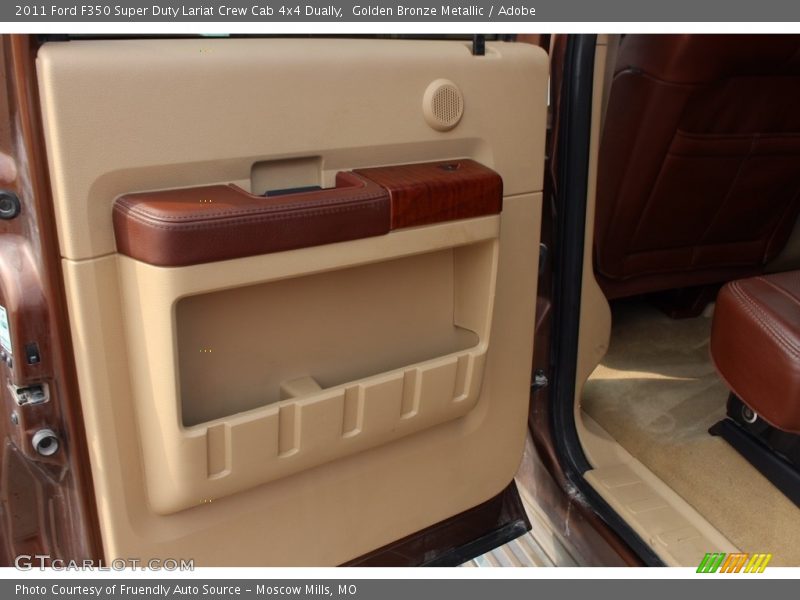 Golden Bronze Metallic / Adobe 2011 Ford F350 Super Duty Lariat Crew Cab 4x4 Dually