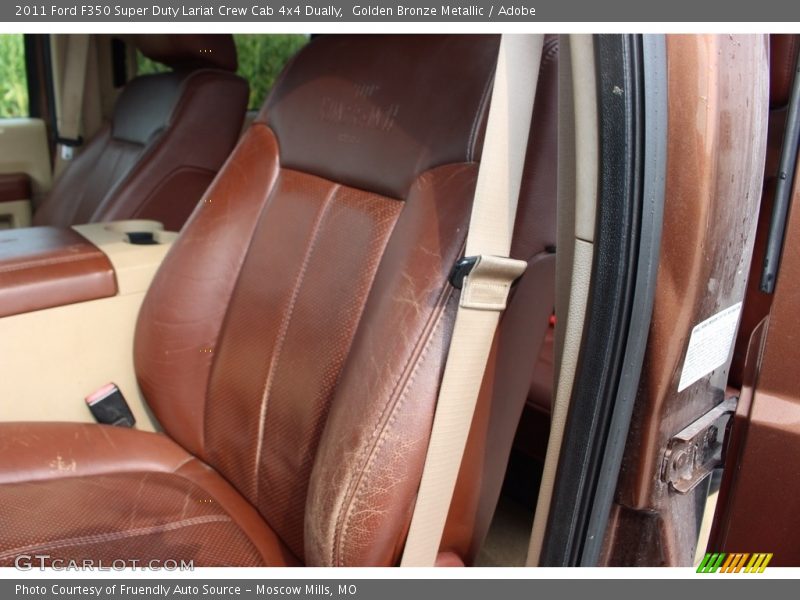 Golden Bronze Metallic / Adobe 2011 Ford F350 Super Duty Lariat Crew Cab 4x4 Dually