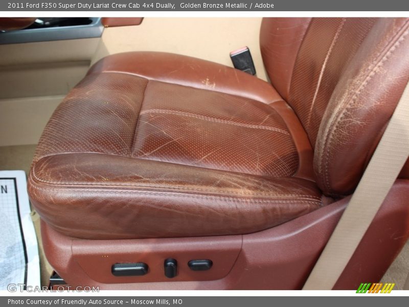 Golden Bronze Metallic / Adobe 2011 Ford F350 Super Duty Lariat Crew Cab 4x4 Dually