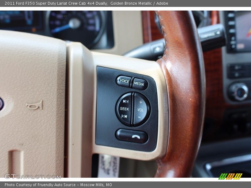 Golden Bronze Metallic / Adobe 2011 Ford F350 Super Duty Lariat Crew Cab 4x4 Dually