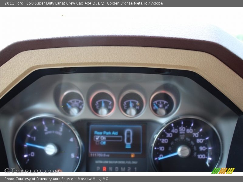 Golden Bronze Metallic / Adobe 2011 Ford F350 Super Duty Lariat Crew Cab 4x4 Dually