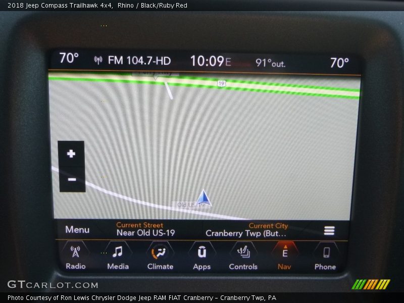 Rhino / Black/Ruby Red 2018 Jeep Compass Trailhawk 4x4