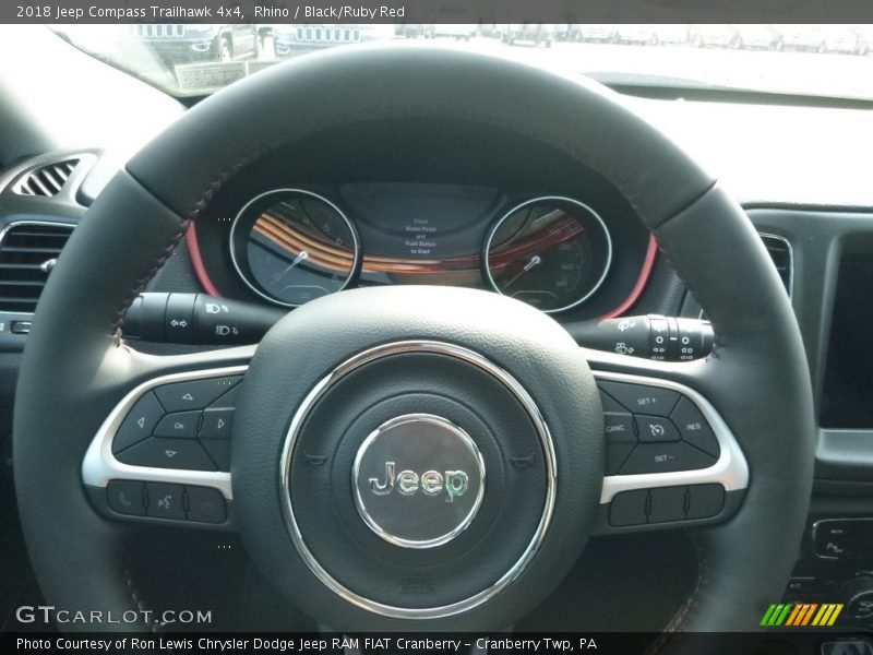 Rhino / Black/Ruby Red 2018 Jeep Compass Trailhawk 4x4