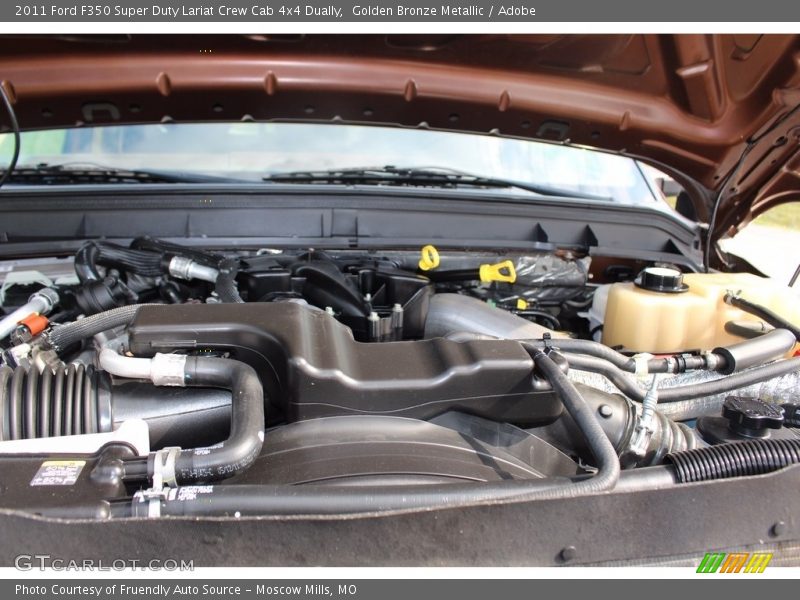 Golden Bronze Metallic / Adobe 2011 Ford F350 Super Duty Lariat Crew Cab 4x4 Dually