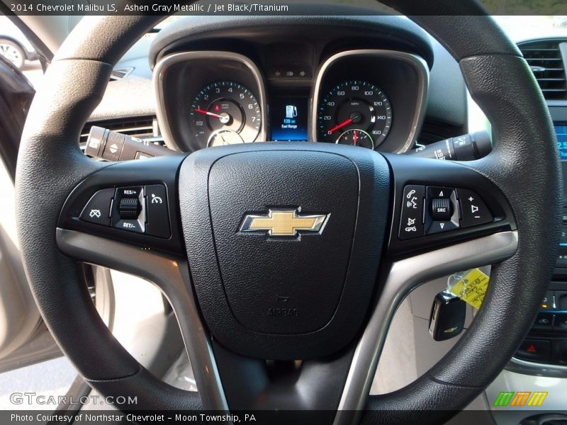 Ashen Gray Metallic / Jet Black/Titanium 2014 Chevrolet Malibu LS