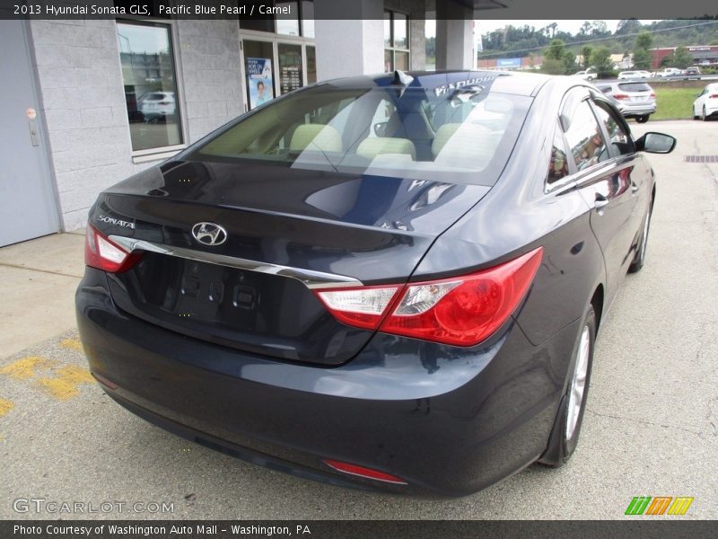 Pacific Blue Pearl / Camel 2013 Hyundai Sonata GLS