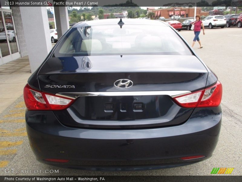 Pacific Blue Pearl / Camel 2013 Hyundai Sonata GLS