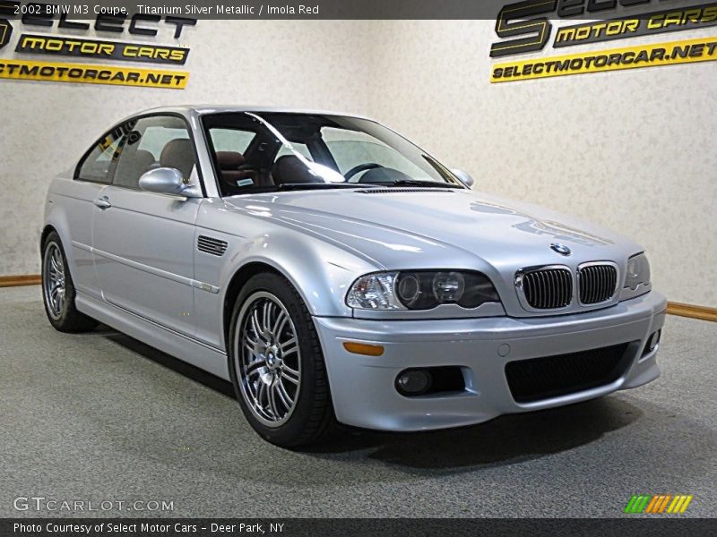 Titanium Silver Metallic / Imola Red 2002 BMW M3 Coupe