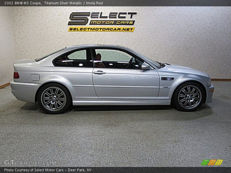 Titanium Silver Metallic / Imola Red 2002 BMW M3 Coupe