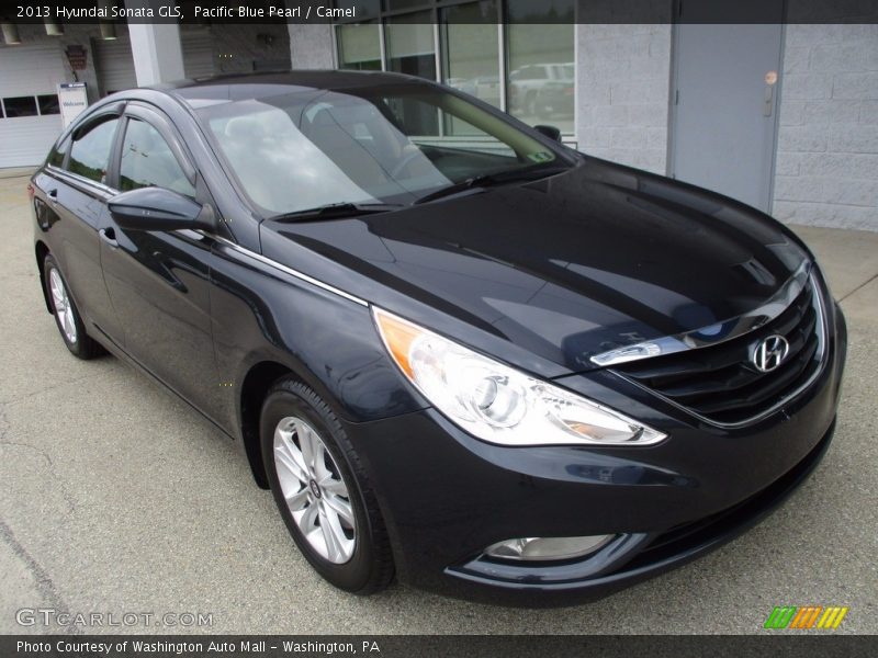 Pacific Blue Pearl / Camel 2013 Hyundai Sonata GLS