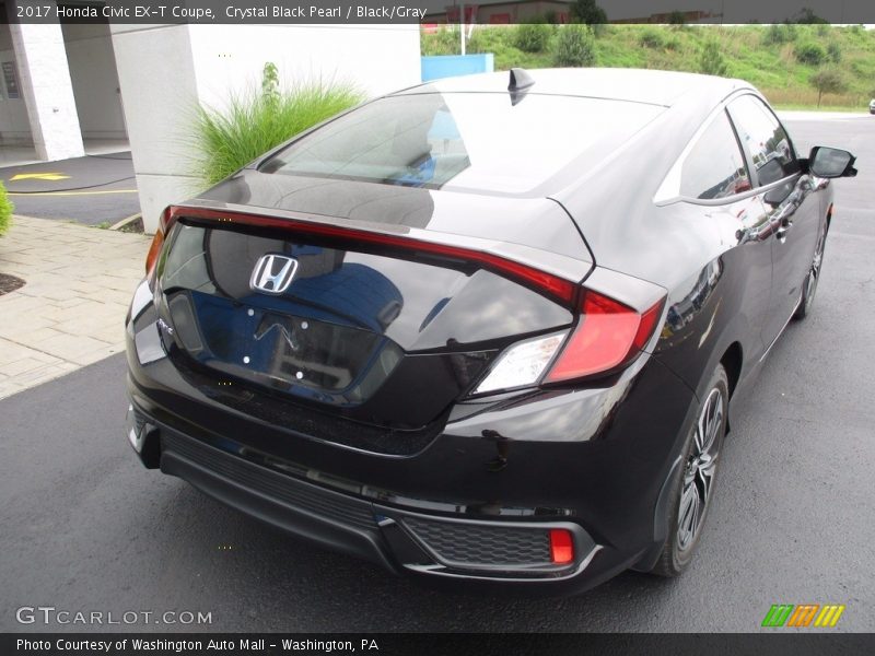 Crystal Black Pearl / Black/Gray 2017 Honda Civic EX-T Coupe