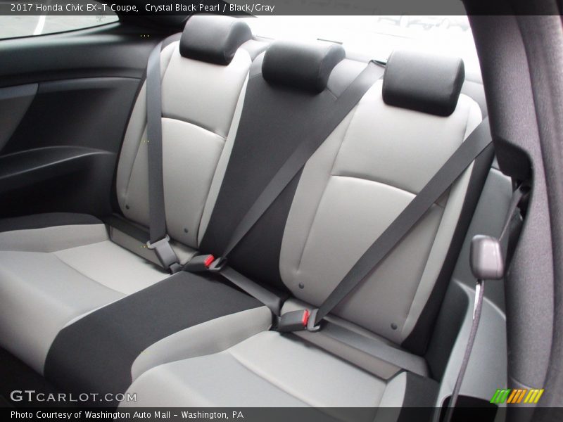 Crystal Black Pearl / Black/Gray 2017 Honda Civic EX-T Coupe