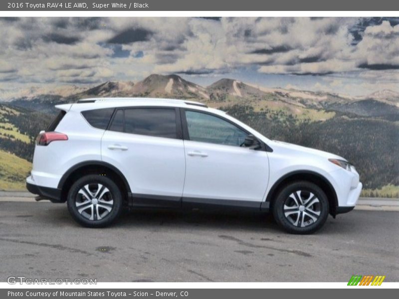 Super White / Black 2016 Toyota RAV4 LE AWD