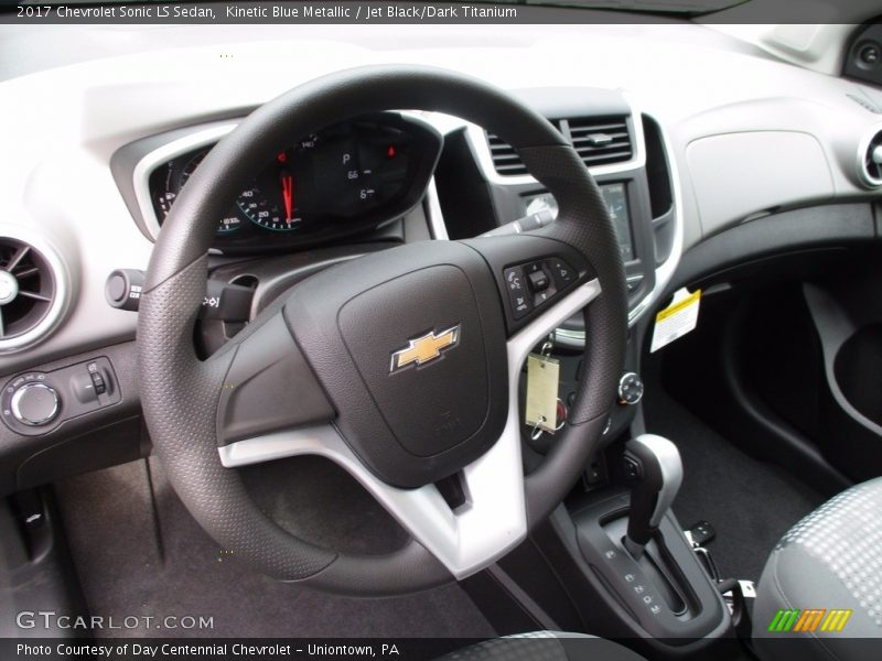 Kinetic Blue Metallic / Jet Black/Dark Titanium 2017 Chevrolet Sonic LS Sedan