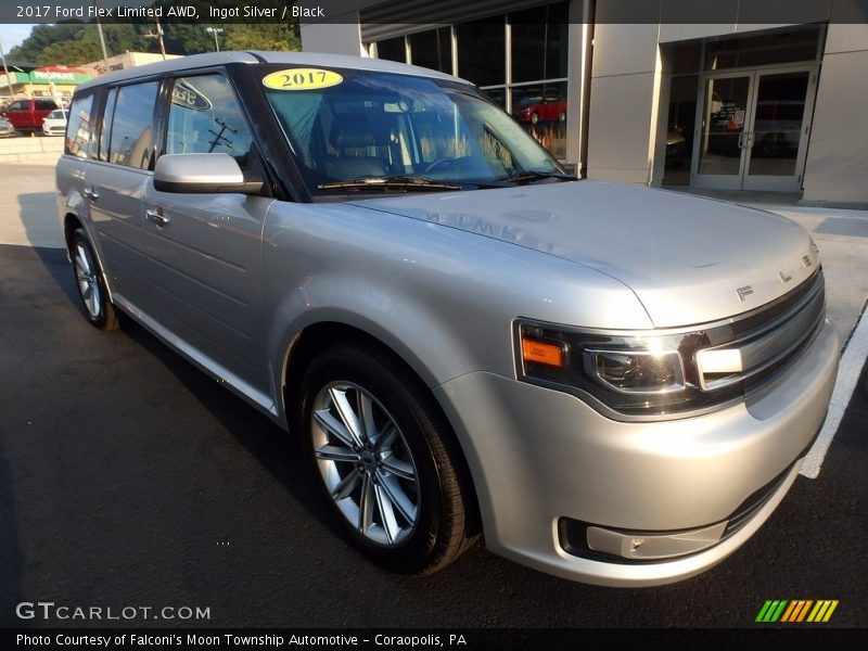 Ingot Silver / Black 2017 Ford Flex Limited AWD
