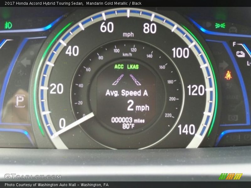 Mandarin Gold Metallic / Black 2017 Honda Accord Hybrid Touring Sedan