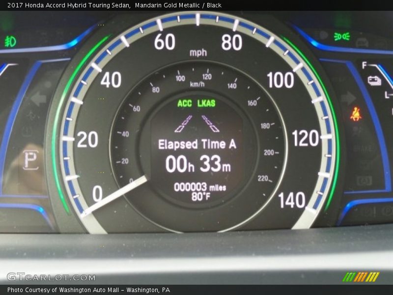 Mandarin Gold Metallic / Black 2017 Honda Accord Hybrid Touring Sedan