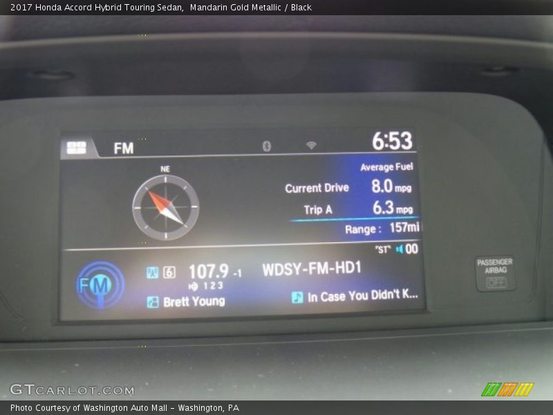 Mandarin Gold Metallic / Black 2017 Honda Accord Hybrid Touring Sedan