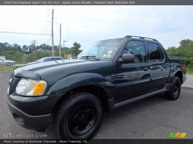 Aspen Green Metallic / Medium Dark Flint/Dark Flint 2004 Ford Explorer Sport Trac XLS 4x4