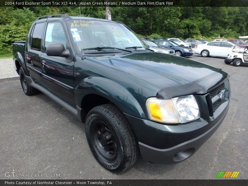 Aspen Green Metallic / Medium Dark Flint/Dark Flint 2004 Ford Explorer Sport Trac XLS 4x4