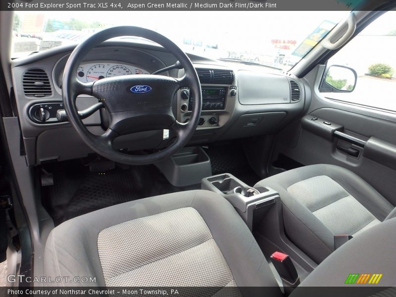 Aspen Green Metallic / Medium Dark Flint/Dark Flint 2004 Ford Explorer Sport Trac XLS 4x4
